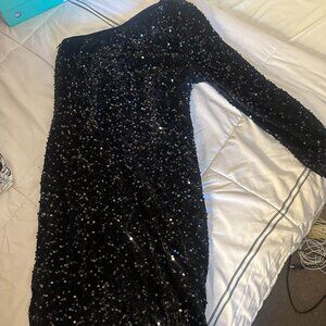 One shoulder Sequin Dress